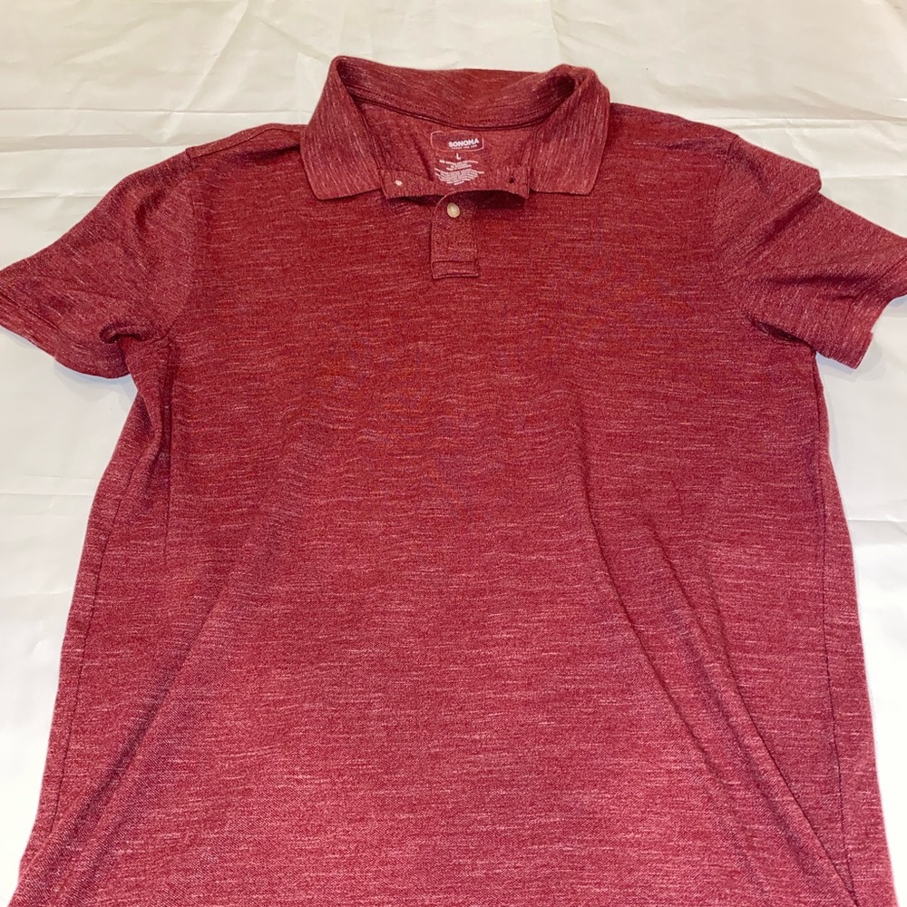 Mens Sonoma polo red large
